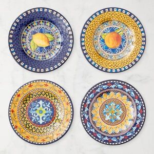 Williams Sonoma Sicily Melamine Set of 4 Salad Plates